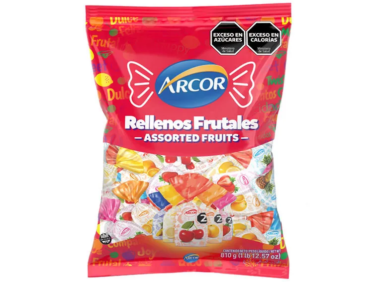 Caramelos saquito frutal arcor 810gr