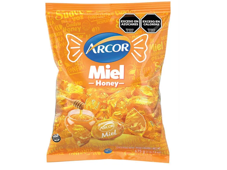 Caramelos miel rellenos arcor 810gr