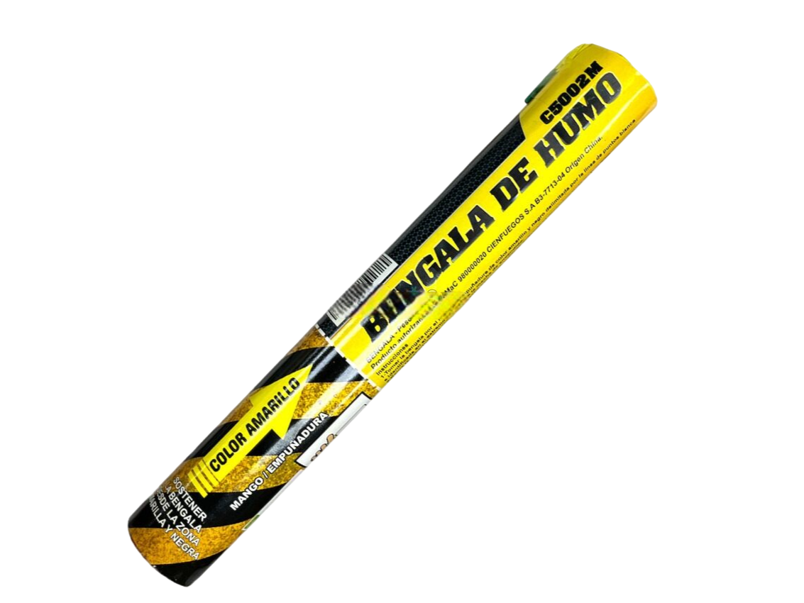 Bengala de humo x 5u amarilla cien fuegos