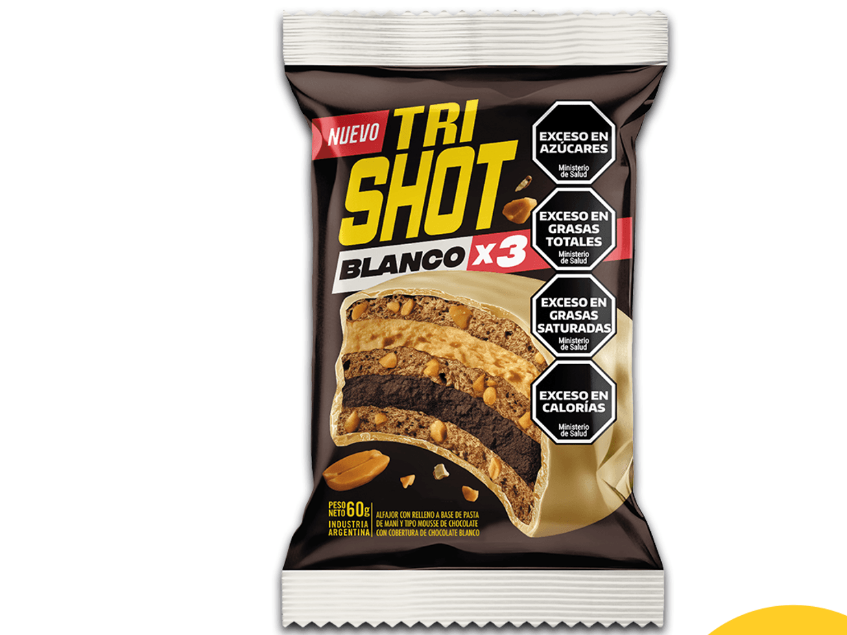 Alfajores TriShot 60gr Blanco