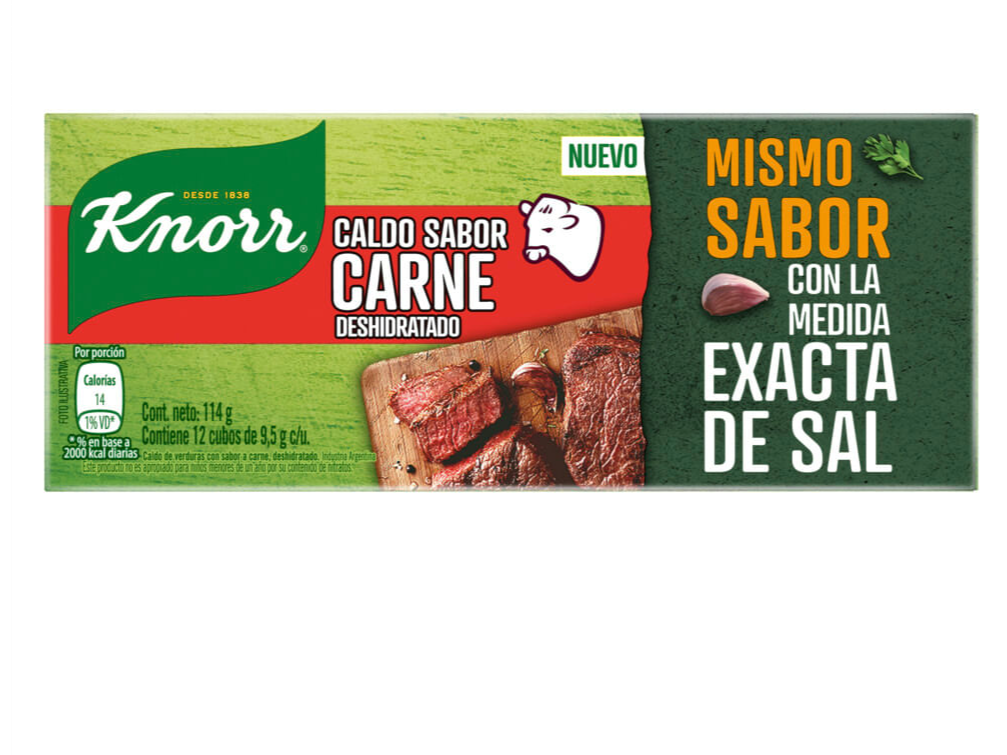 Caldos x 12u. Carne knorr