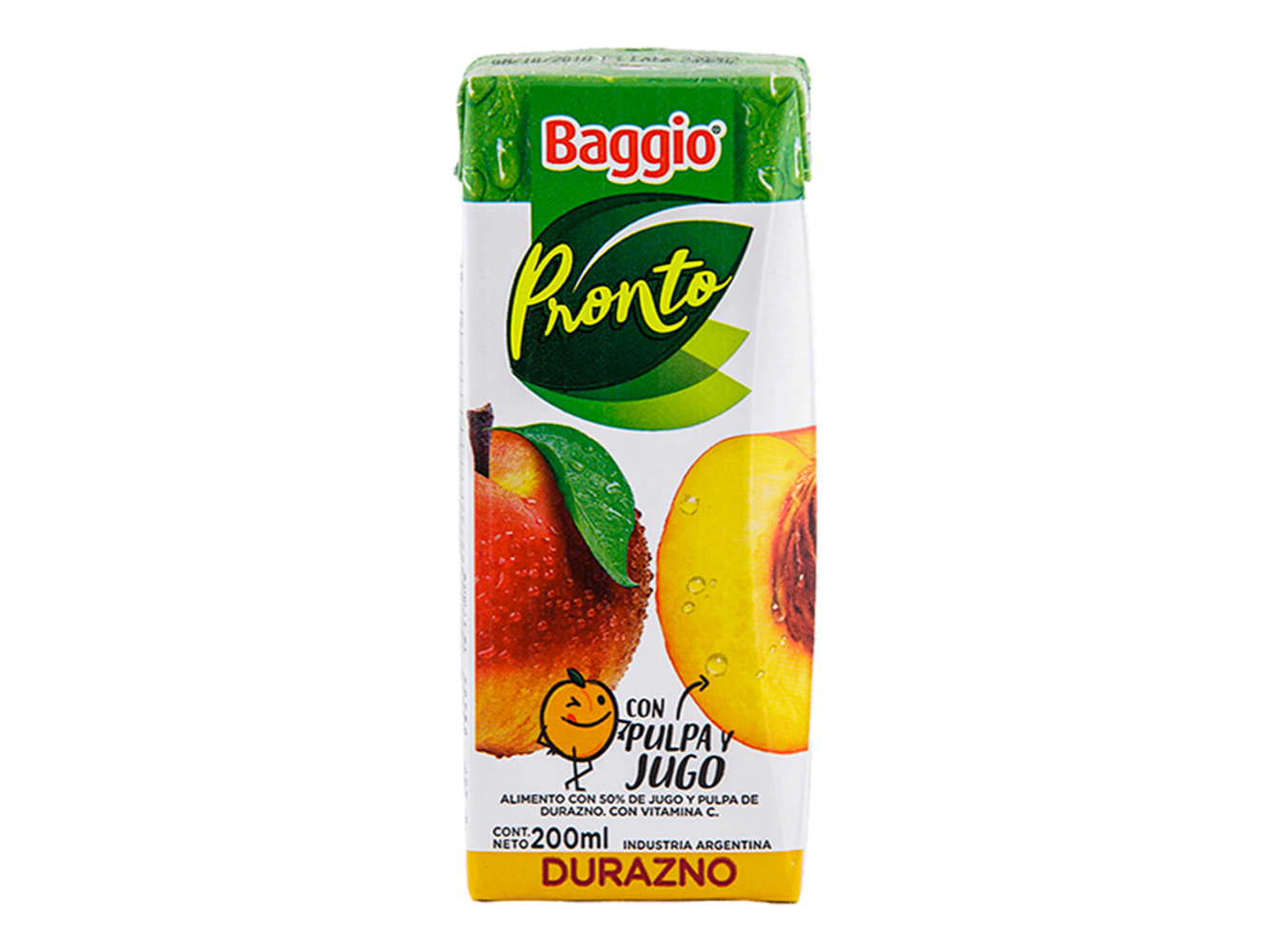 Jugo baggio 200 ml durazno