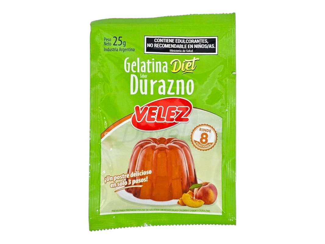 gellatinas Diet velez Durazno 8u x 25gr