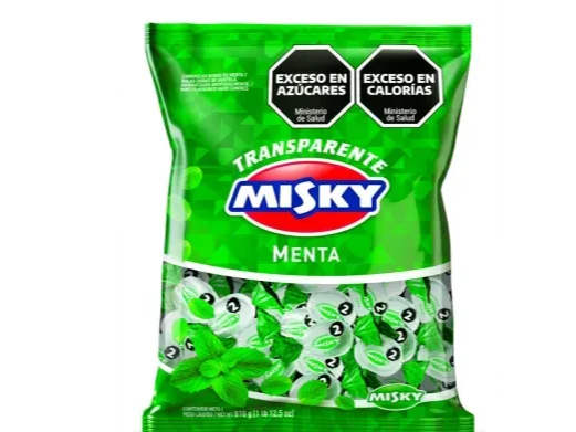Caramelos menta cristal misky 810gr