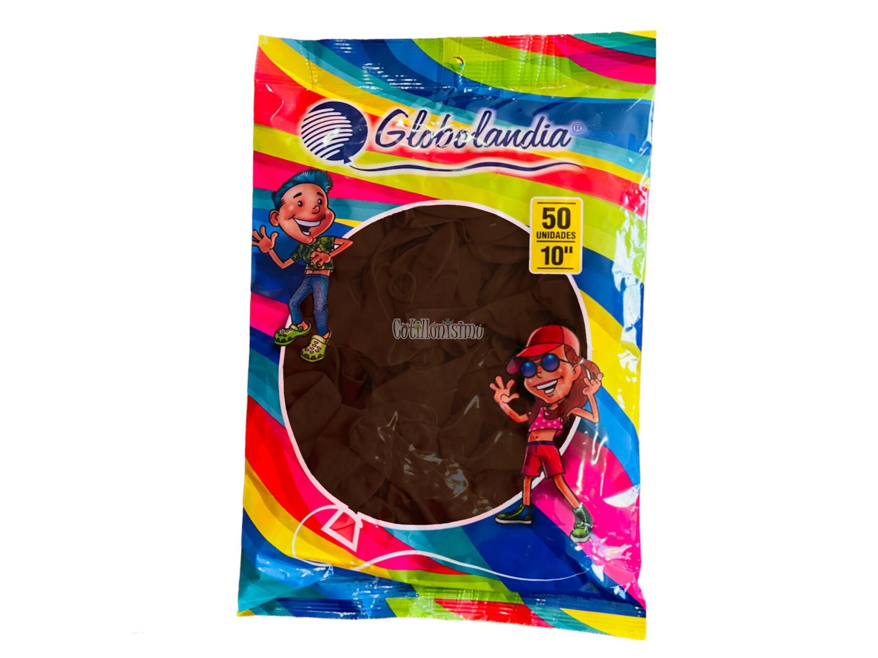 Globos globolandia Marron x 50u