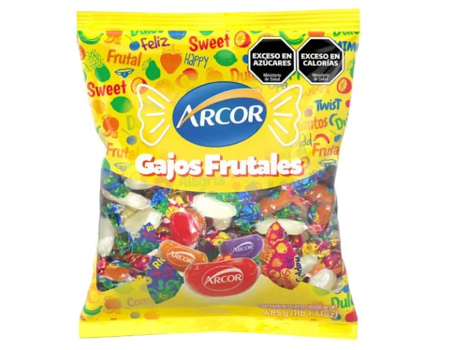 Caramelos gajitos arcor 485 gr