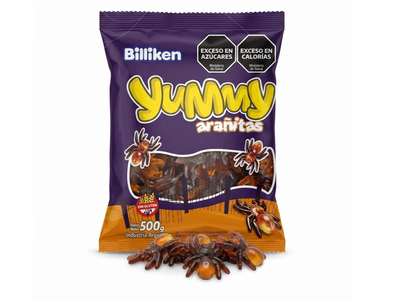 Gomitas  yummy Araña hallowen 500gr
