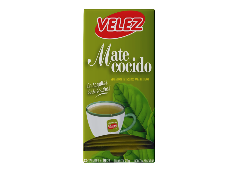 mate cocido  ensobrado velez x25u
