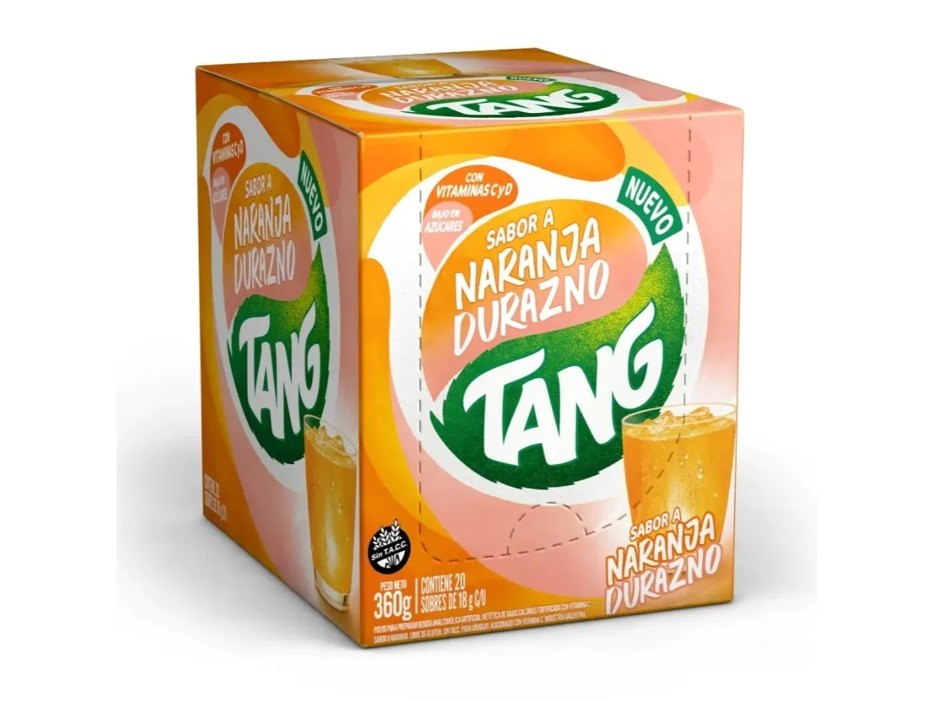 Jugo en sobre Tang x 20u naranja durazno