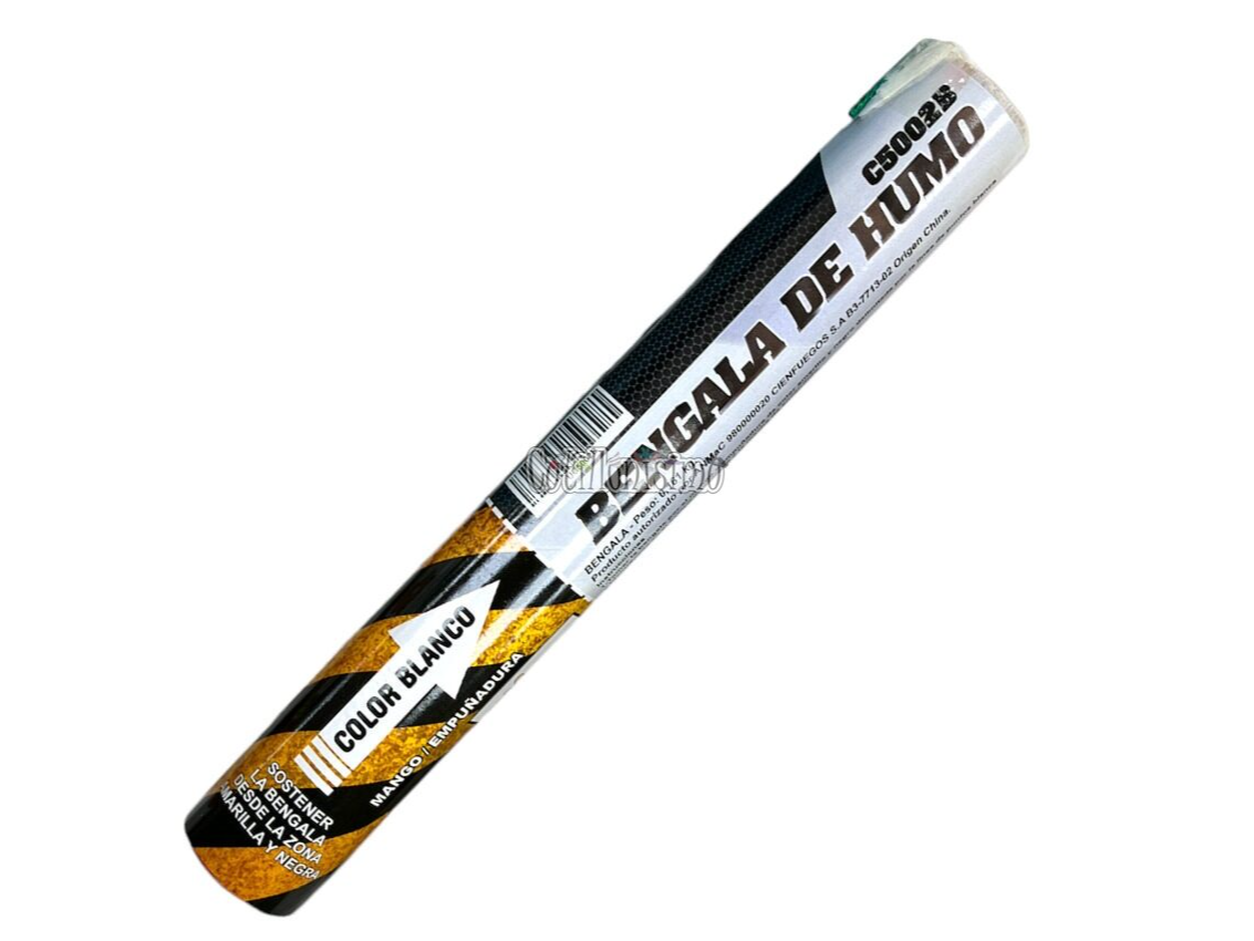 Bengala de humo x 5u blanca cien fuegos
