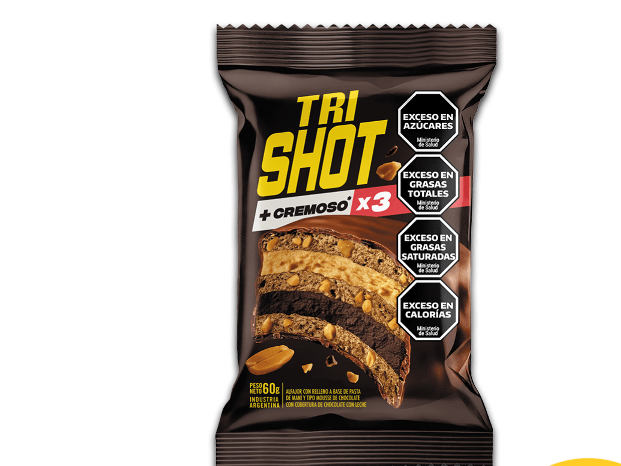 Alfajores TriShot 60gr Negro