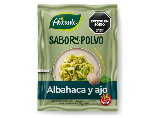 caldo saborizantes x 12u albahaca y ajo