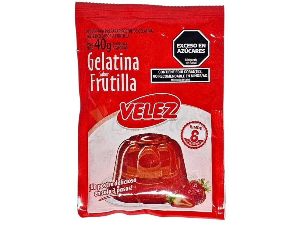 Gellatinas velez en sobre Frutilla 42gr x u.