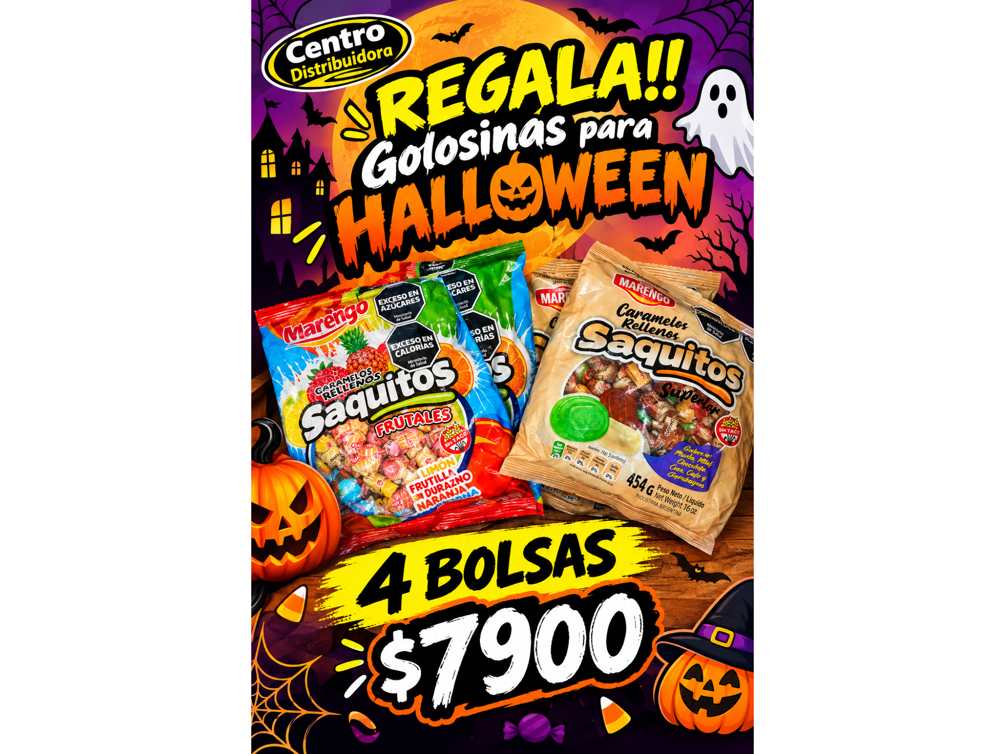 Promo 4 bolsas de caramelos
