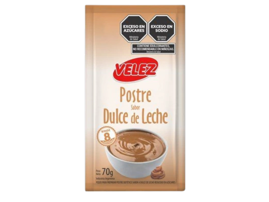 Postre velez dulce de leche  70gr x 8u