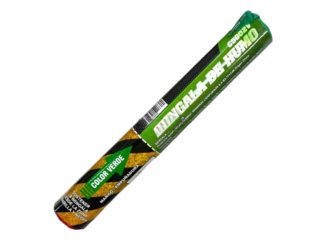 Bengala de humo x 5u Verde cien fuegos