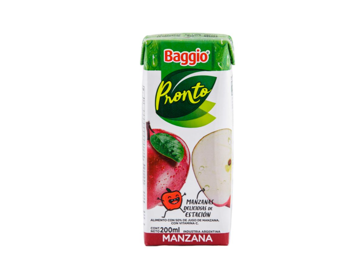 Jugo baggio 200 ml manzana