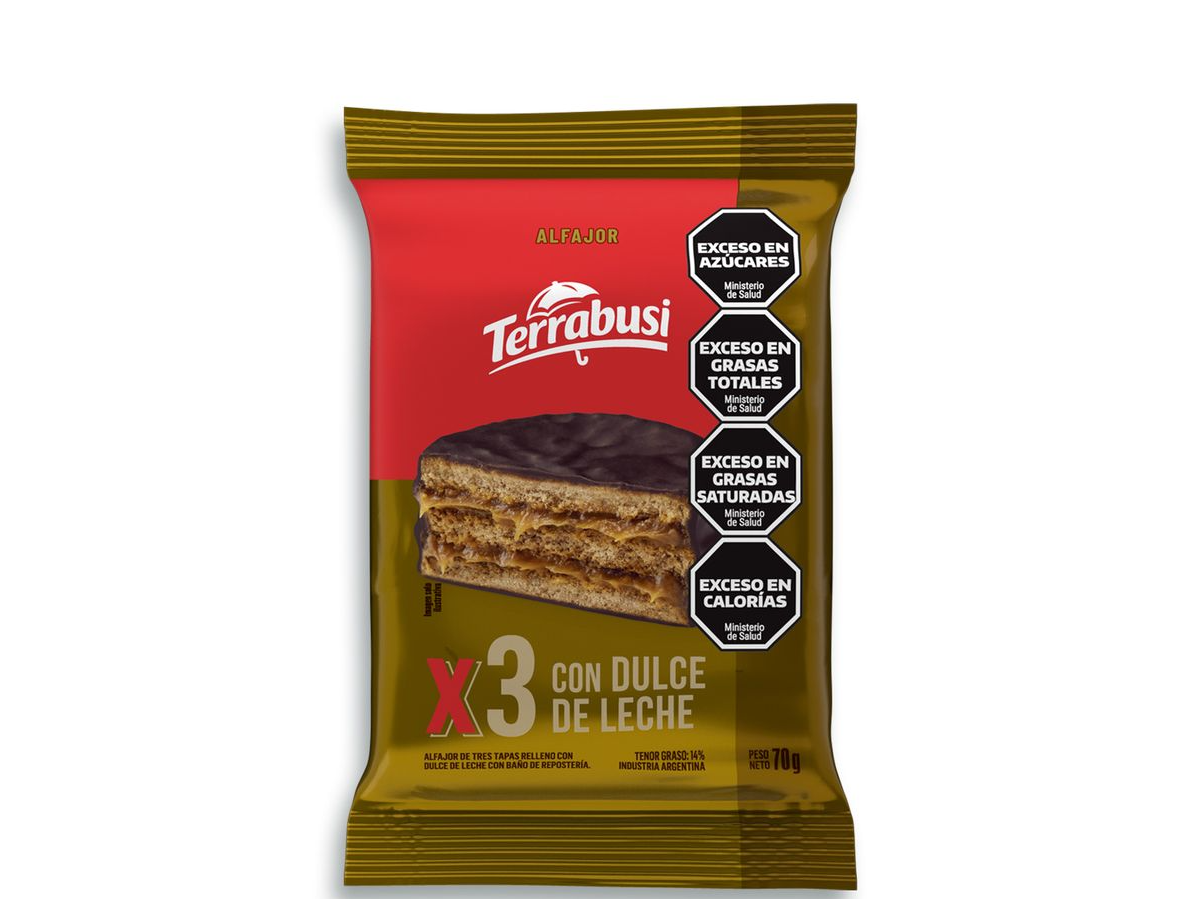 Alfajores terrabussi dulce de leche 70gr