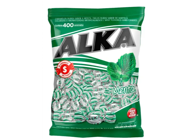 Caramelos alka 800gr menta