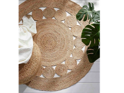 Alfombra Flower 100 % yute