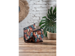 Set de envase para yerba y azucar de cordura estampada impermeable