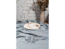 Mantel de tusor estampado aromatica