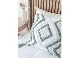 Funda de Almohadon Algodon con borlas 45 x 45cm