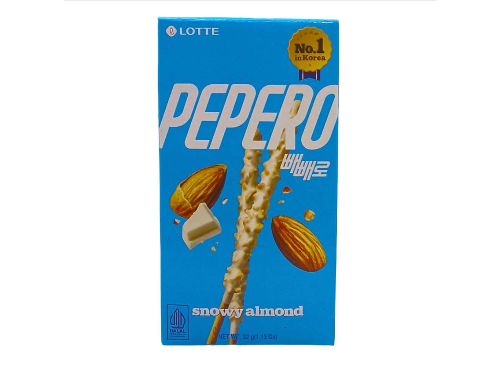 Palitos pepero avellana y chocolate blanco 45gr