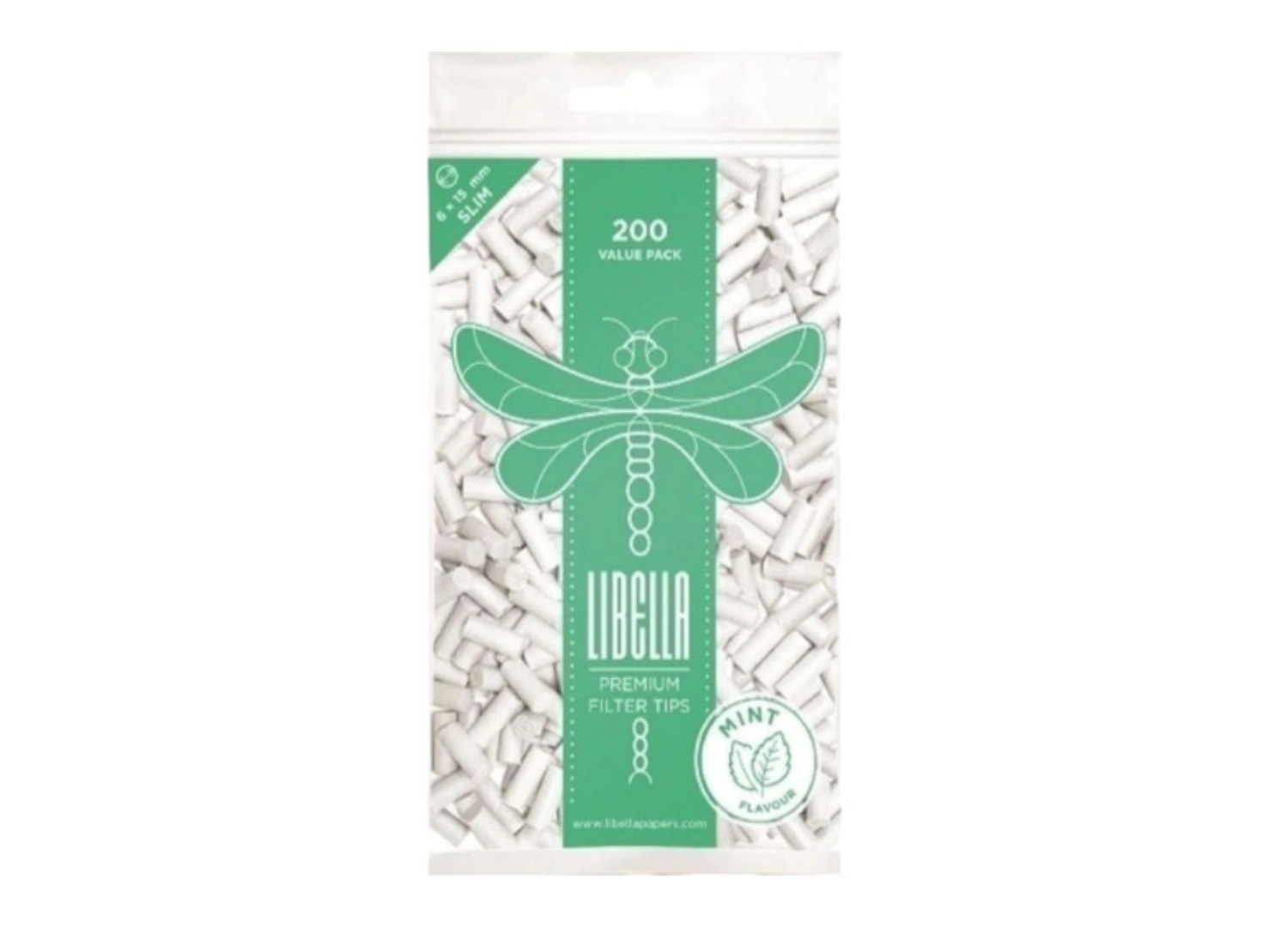 Filtros libella slim mentolados x200