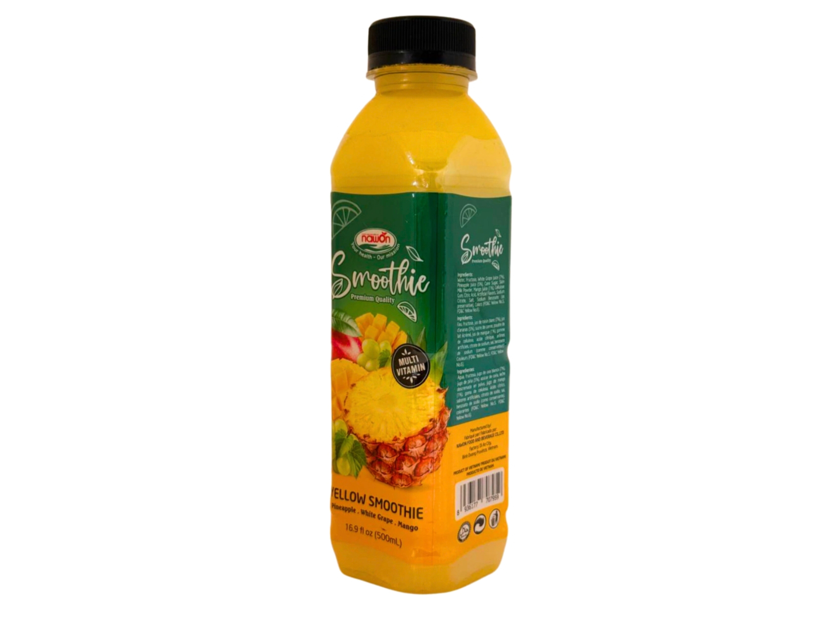 Smoothie ananá, uva verde y mango 500ml