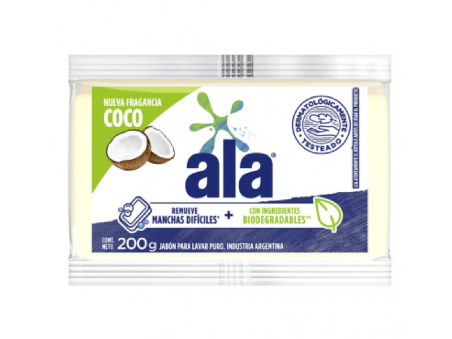 Jabón blanco ala coco 200gr