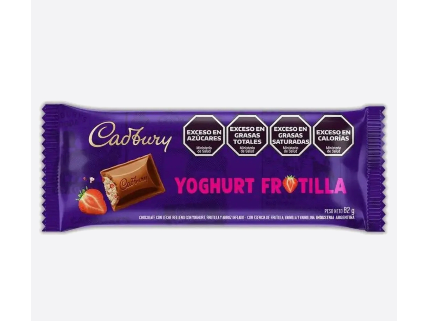 chocolate cadbury yoghurt de frutilla 82gr