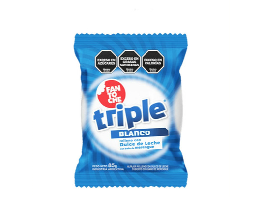 alfajor triple fantoche blanco