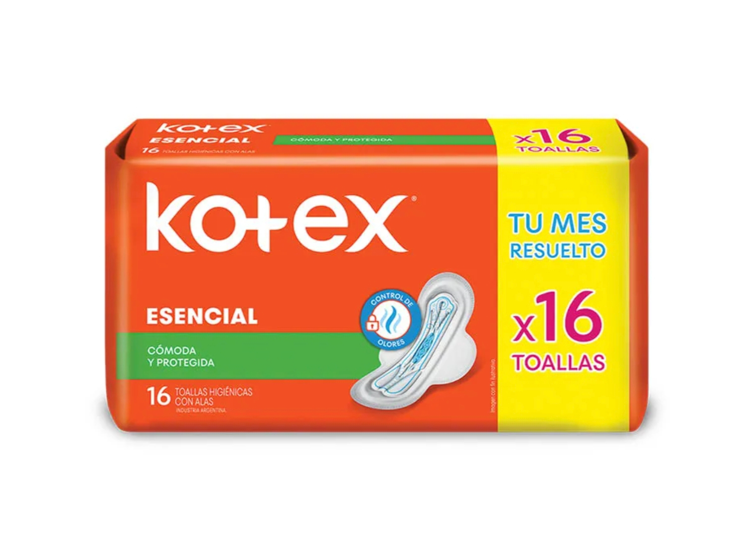 Toallitas Kotex esencial x16