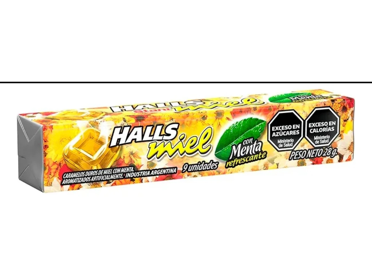 pastillas halls miel y menta