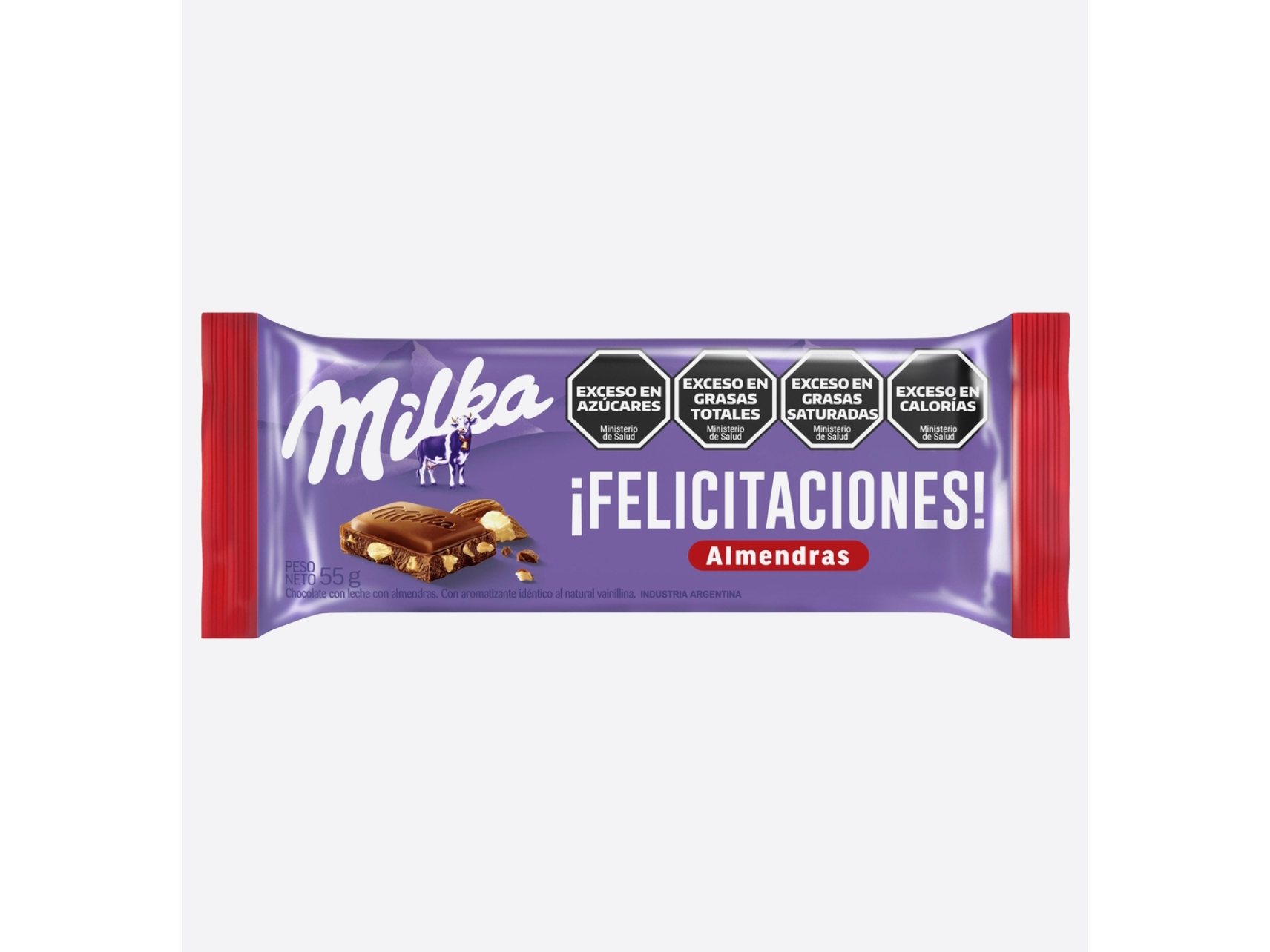 chocolate milka 55gr almendras
