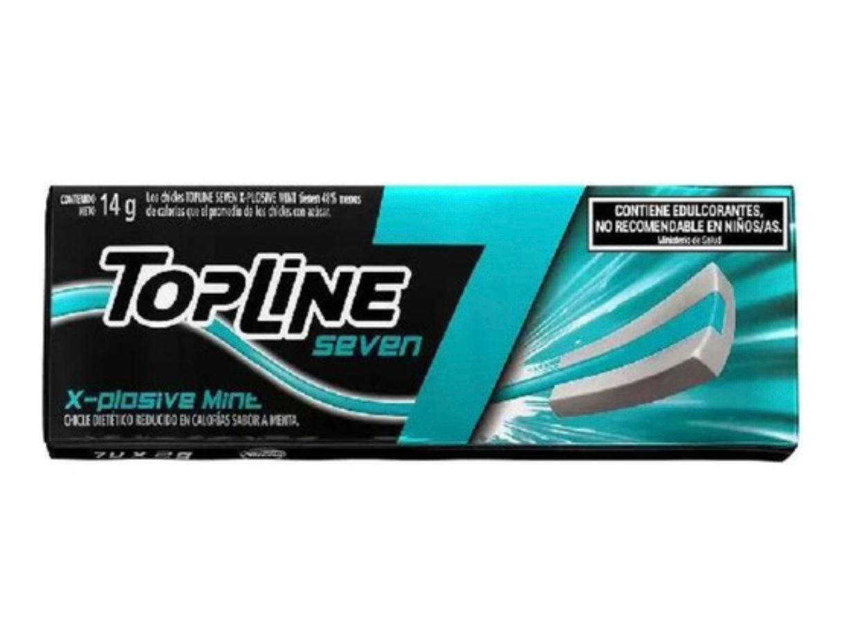 Chicle Topline Seven explosivo ment 14gr