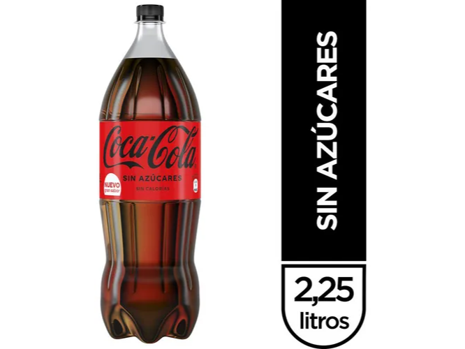 coca cola 2.25 sin azucar