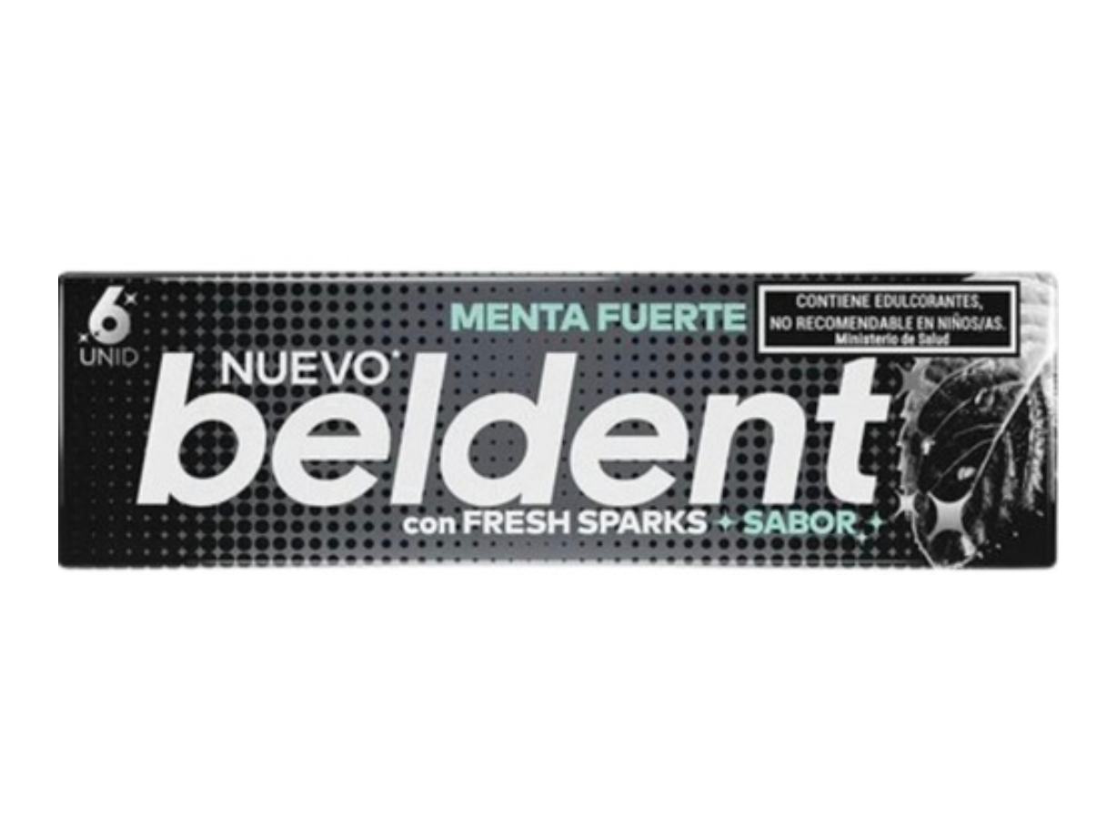 Chicle Beldent menta fuerte 10gr