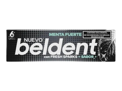 Chicle Beldent menta fuerte 10gr