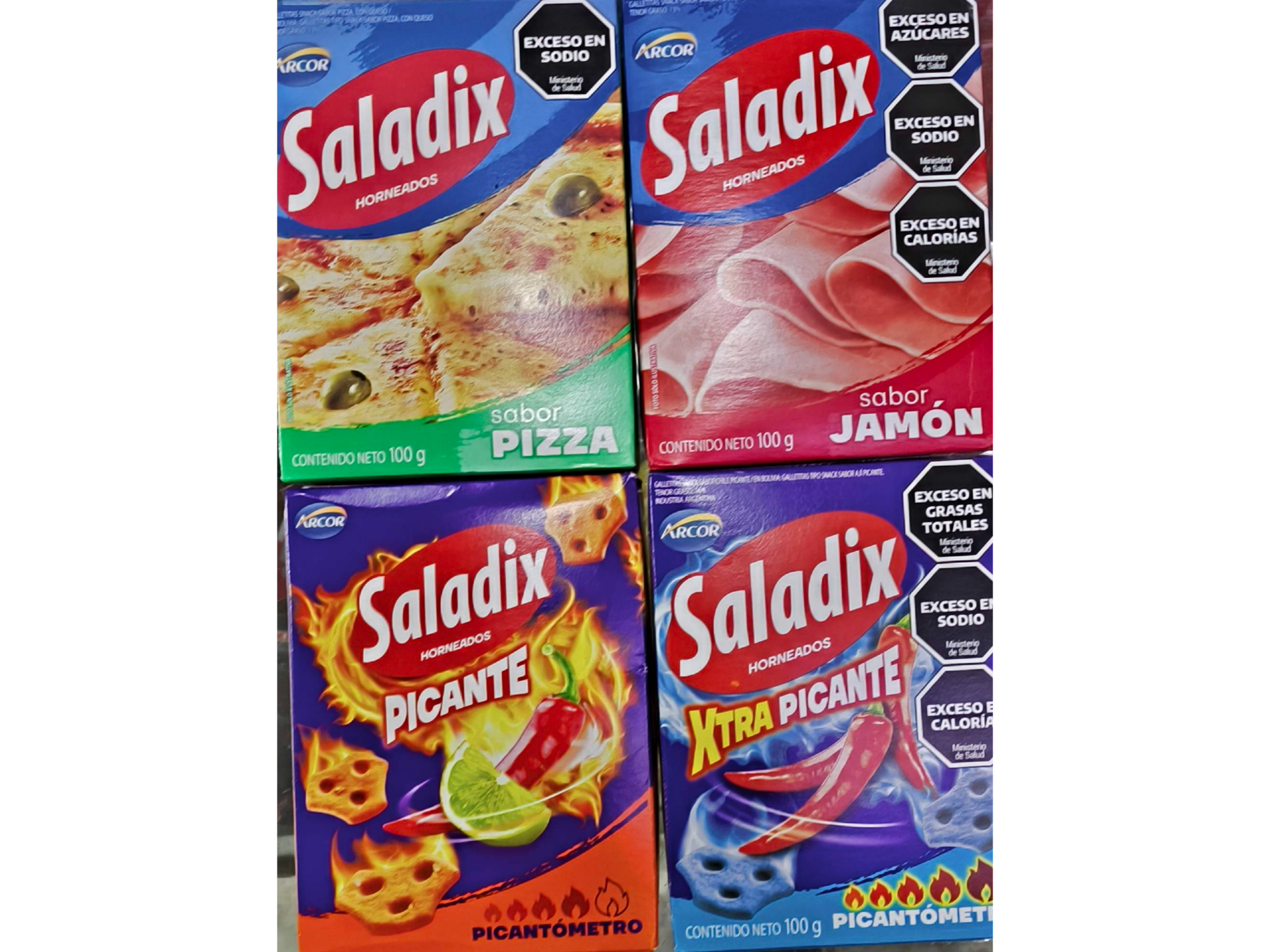 Galletitas saladix caja 100gr varios gustos