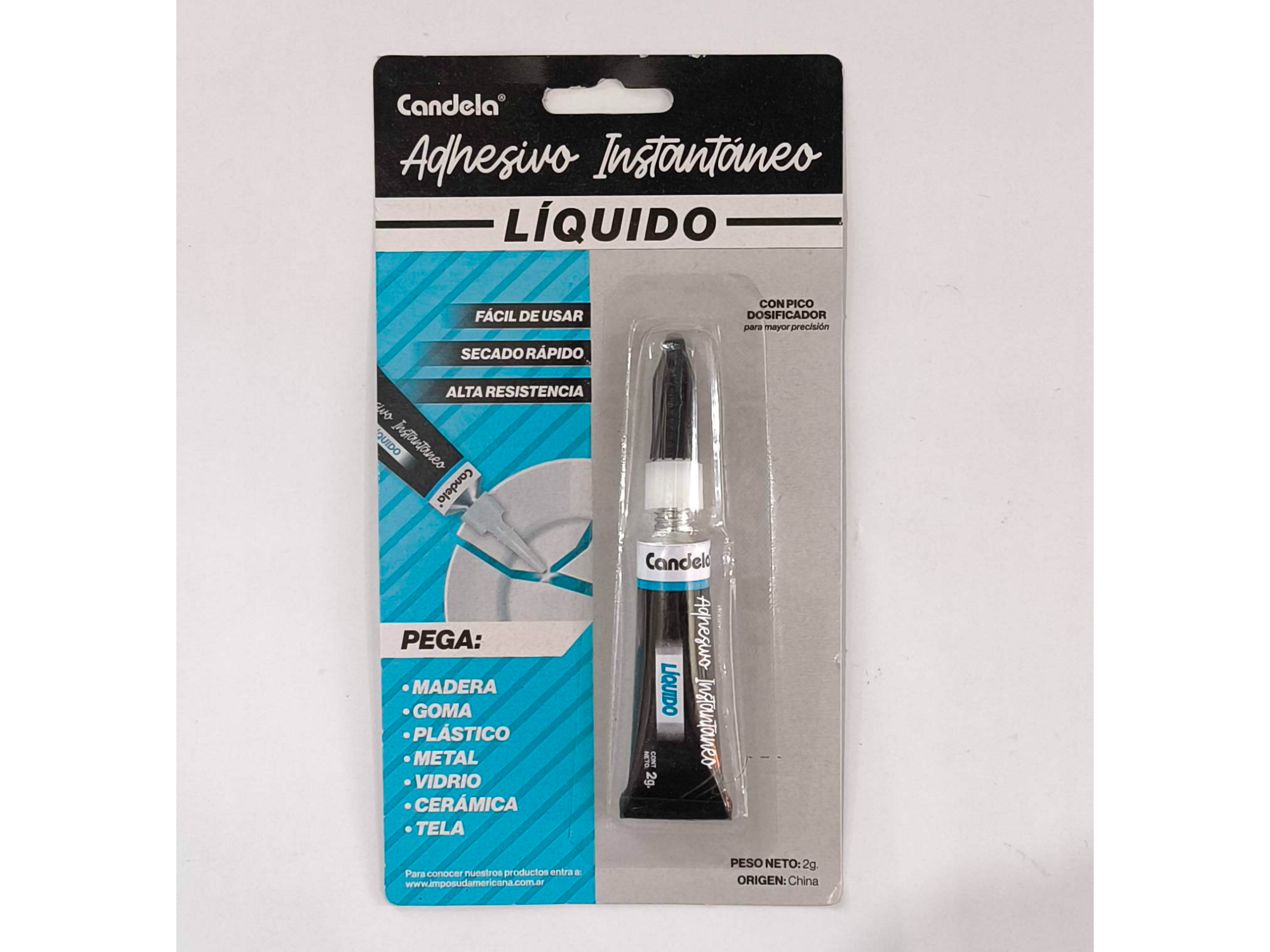 Adhesivo instantáneo líquido candela 2g