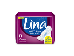 Toallitas lina nocturnas x 8