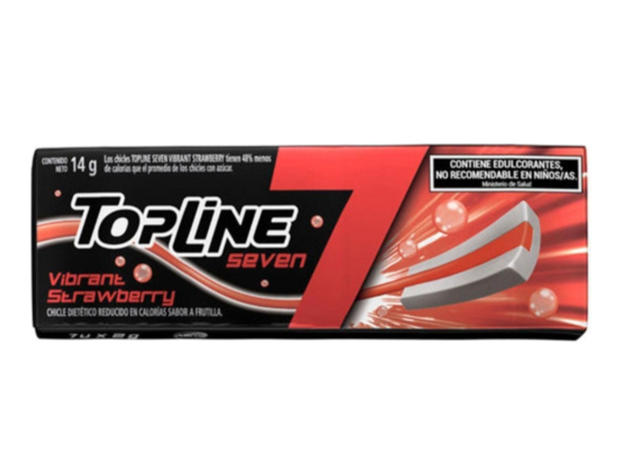 Chicle Topline Seven vibrant strawberry 14gr
