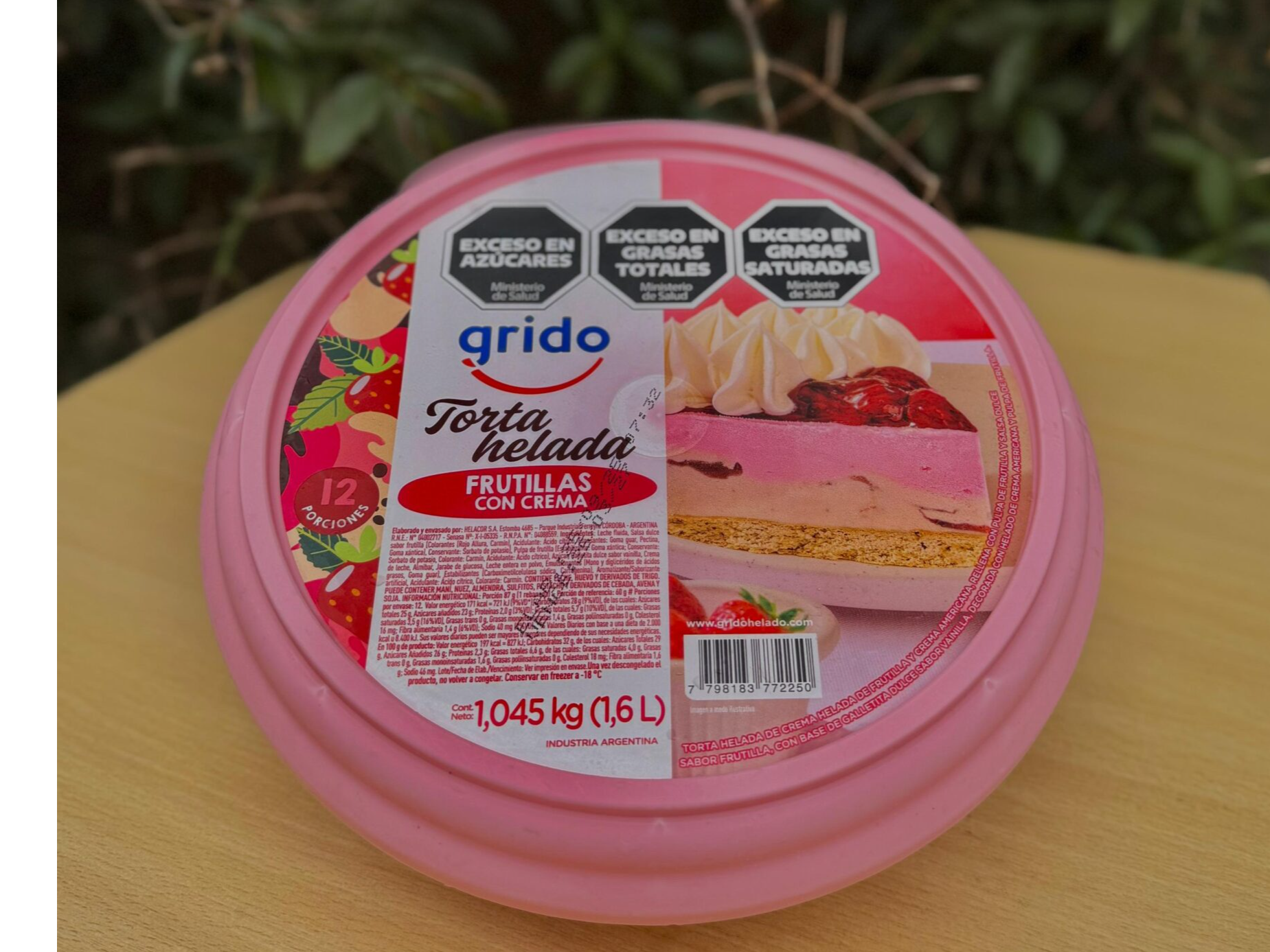 Torta de Frutilla de Grido los ceibos