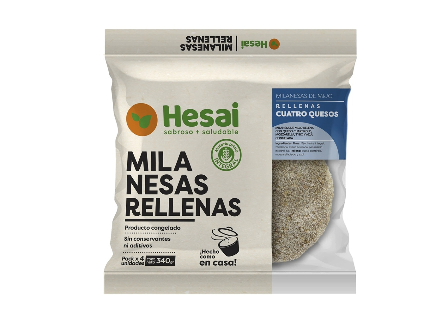 Milanesa Rellena de 4 quesos