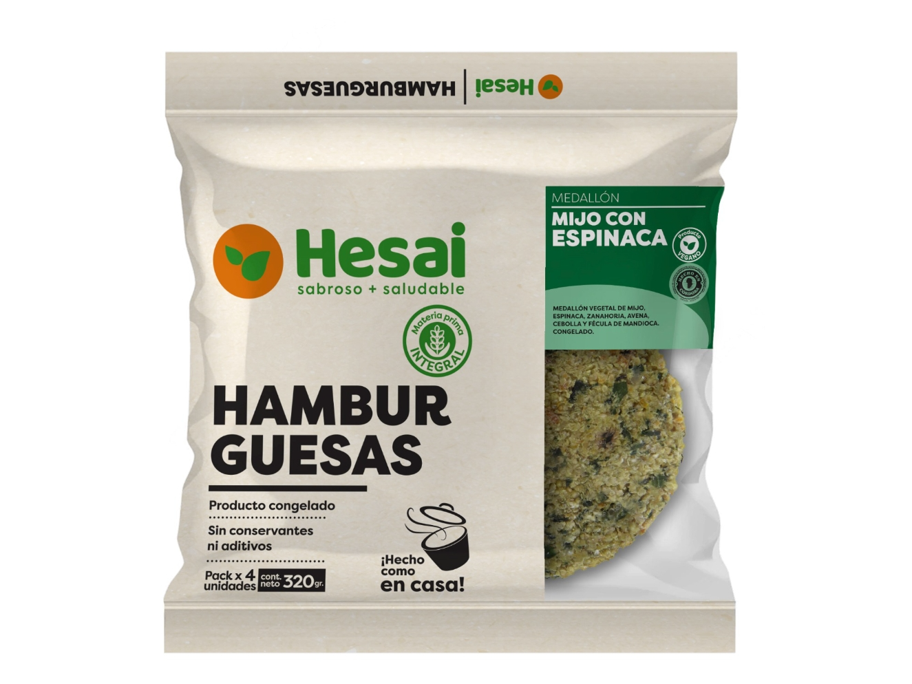 Hamburguesas de Mijo con Espinaca