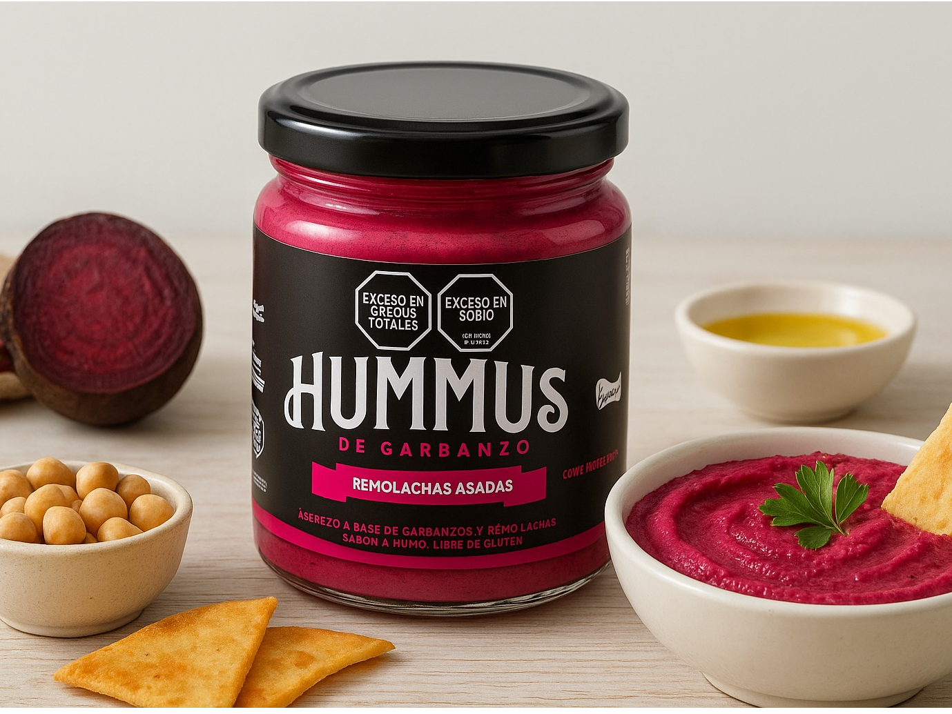 Hummus con Remolacha