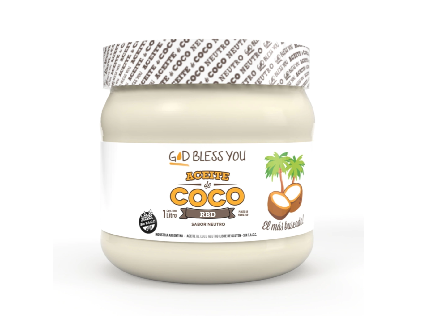 Aceite de coco neutro x 1 Litro