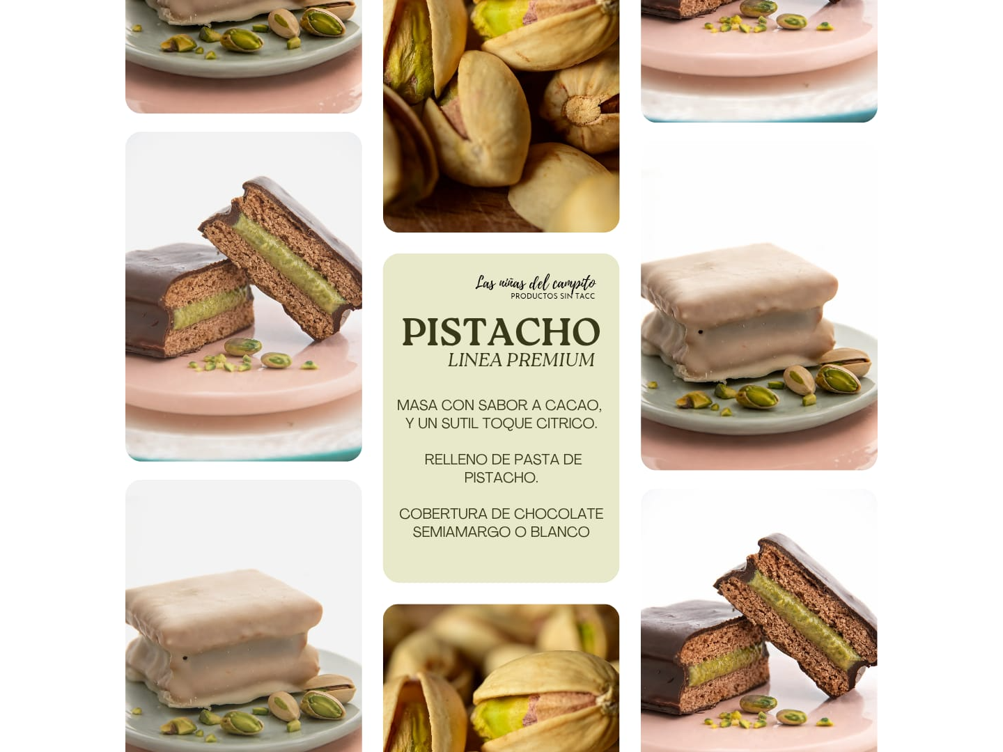 Alfajor Premium Relleno de Pistacho